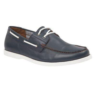 Navy leather 'Holbrook' boat shoes
